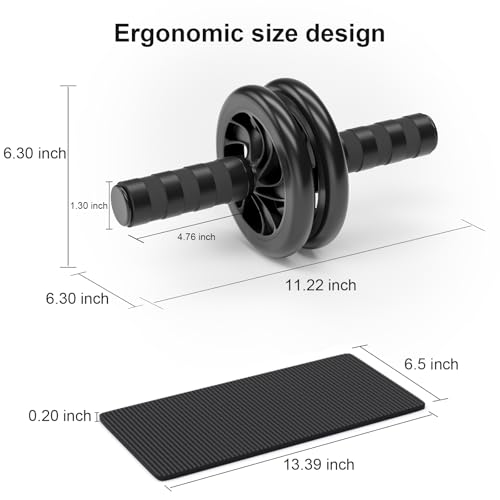 Dual-Wheel Ab Roller with Knee Pad - Portable Core Trainer