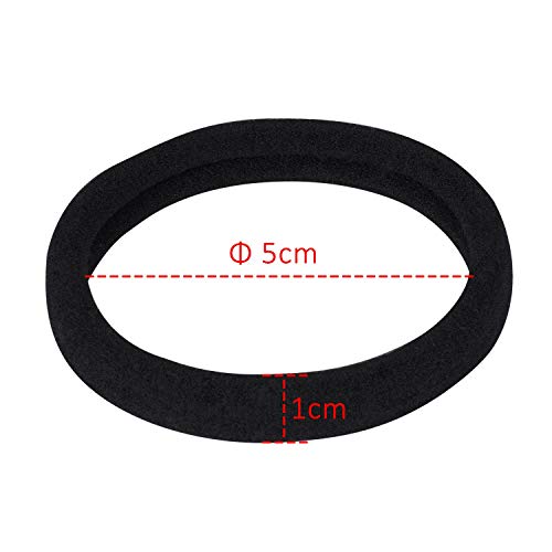 Large Black Stretch Hair Ties - 20 Pieces for Thick Hair