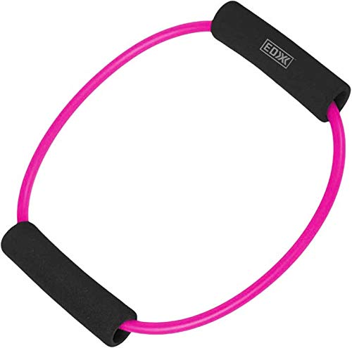 EDX Resistance Loop Bands with Handles for Workouts, Exercise, Fitness, Stretching, Physical Therapy | 3 Pack, Pink