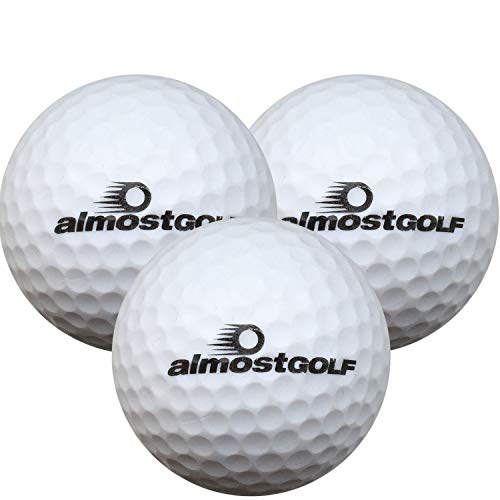 AlmostGolf White Flight Golf Balls (3 Pack) - Neighborhood Safe Practice Balls