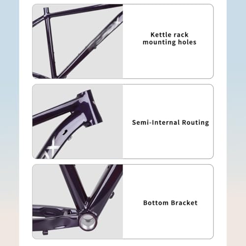 27.5/29er Mountain Bike Frame - Aluminum Hardtail Disc Brake - Purple 17"/19"