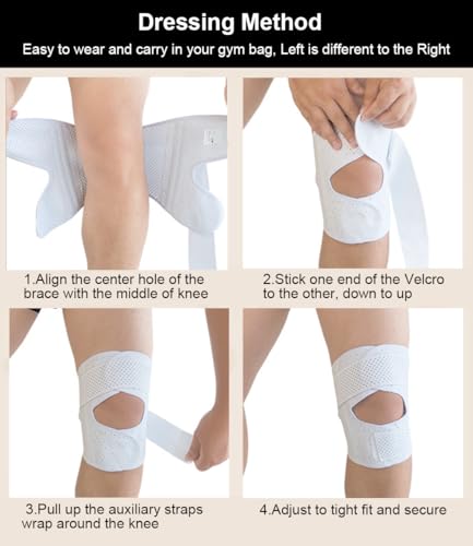 Adjustable Knee Brace for Pain Relief - Medium Black-Right
