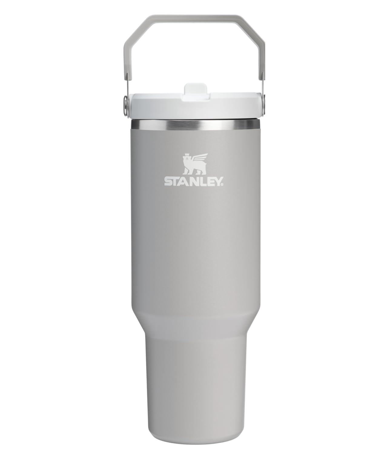 STANLEY IceFlow 2.0 Flip Straw Tumbler with Handle 40 oz | Twist On Lid and Flip Up Straw | Leakproof Water Bottle | Insulated Stainless Steel | BPA-Free | Ash