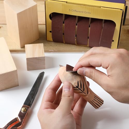 Bates- Emery Cloth Roll, 1" x 20 FT, 5 Pack, 150/240/320/400/600 Grit, Abrasive Sandpaper Roll of Sandpaper Set with Dispenser, Emery Cloth for Metal, Wood, Polishing