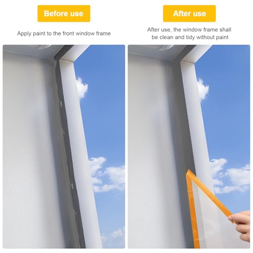 Tape and Drape, Pre-Taped Masking Film, for Automotive Covering Painting Paint Masking, 43.3-in x 66-Feet