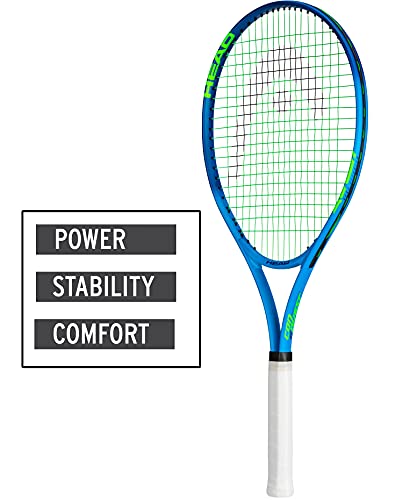 HEAD Ti. Conquest Tennis Racket 4 1/2" Grip Blue - Lightweight, Oversized 108 sq in