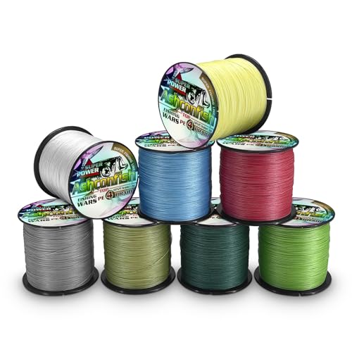Braided Fishing Line - 4 Strands Super Strong PE - 6lb 109 Yards - White