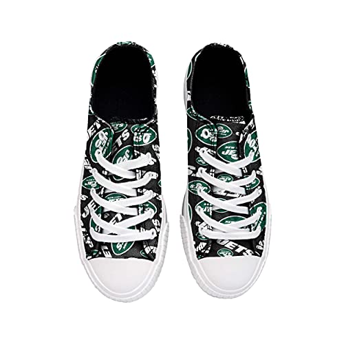 Women's NFL Team Logo Canvas Sneakers - Low Top Fashion Shoes