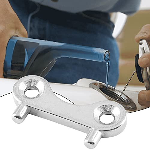 316 Stainless Steel Boat Gas Cap Key - 2 Pack Heavy Duty Deck Fill Plate Tool