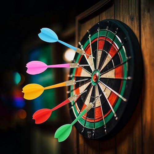15-Piece Steel Tip Dart Set - 6g Colorful Darts for Casual Play