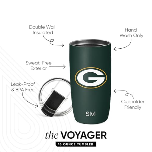 NFL Green Bay Packers Insulated Coffee Mug with Flip Lid - 16oz