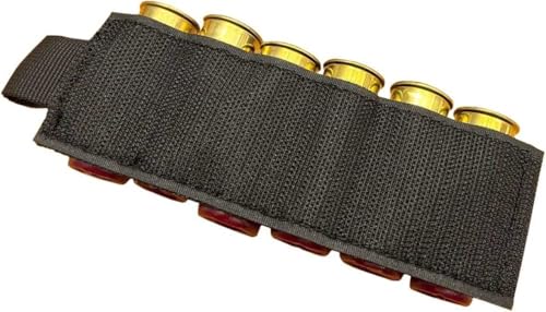 6-Round Shotgun Side Saddle Carrier - 12/20 Gauge, Black - 4 Packs