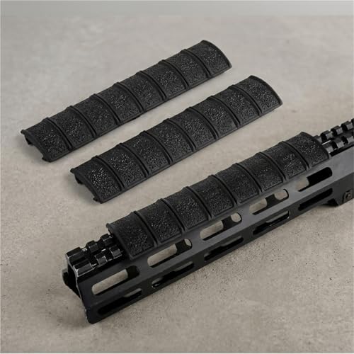 Picatinny Rail Cover - 3 Pack Non-Slip Checkered Protector Panels for 20mm Rails