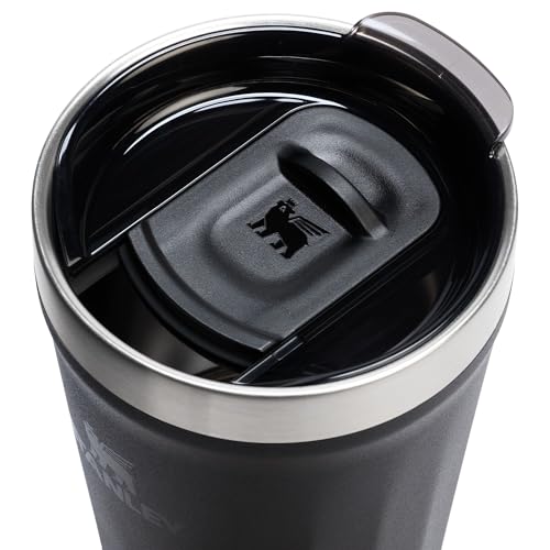 STANLEY Everyday Tumbler 16 oz | Press Fit Drink Through Lid | Beverage, Coffee, and Cocktail Cup | Insulated Stainless Steel Wine Glass | BPA-Free | Black 2.0