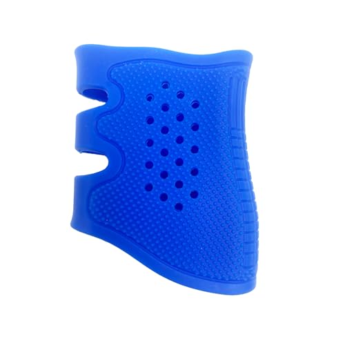 Ventilated Rubber Grip Sleeve for Glock 17, 19, 22, 23, 43X - Blue