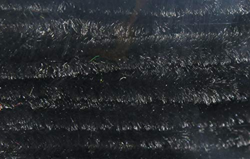 Chenille Fly Tying Material - Premium for Woolly Buggers & Nymphs - Black Medium