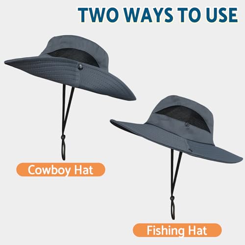 Wide Brim Sun Hat with UPF 50+ Protection for Outdoor Activities