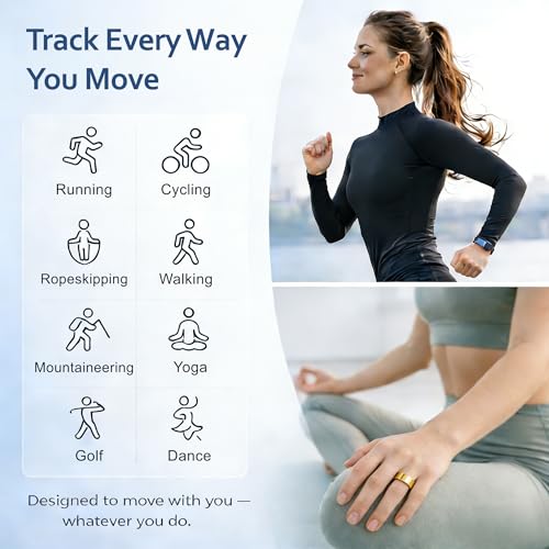 Smart Health & Fitness Tracker Ring with Heart Rate & Sleep Monitor