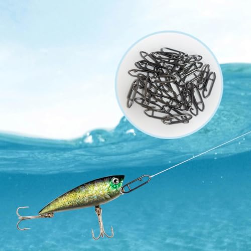 50 Pack Stainless Steel Fishing Speed Clips - 18mm Quick Change Lure Snaps