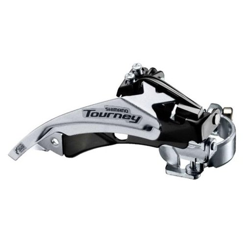 Cicli Bonin Shimano Unisex's MTB Fd-Ty500 Ts6 28.6/34.9 Derailleur, Silver/Black, One Size