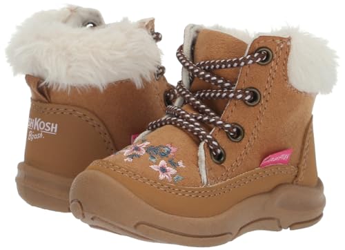 OSHKOSH B'GOSH Toddler Girl Ramira Faux-Fur Lined Booties - 12 Tan