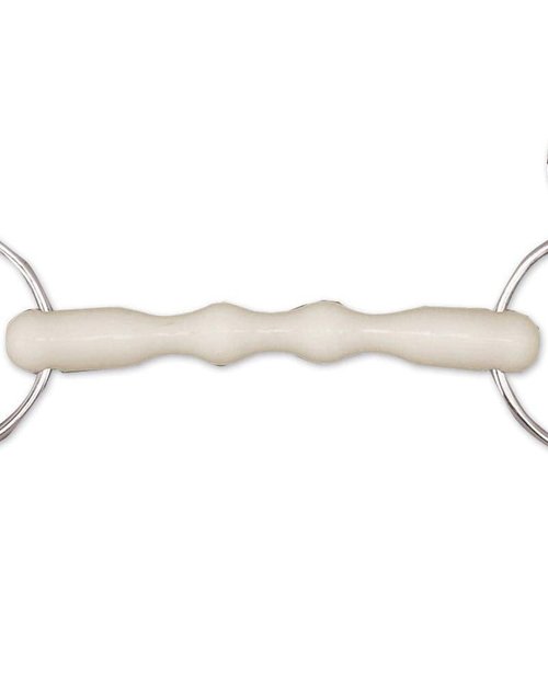 Happy Mouth 3-Ring Shaped Mullen Mouth Gag Horse Bits, 5, Silver