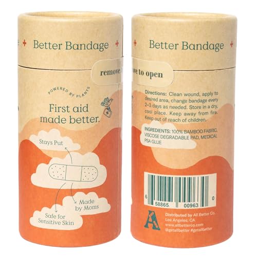 Organic Bamboo Bandages - Hypoallergenic & Eco-Friendly - 25 Pack