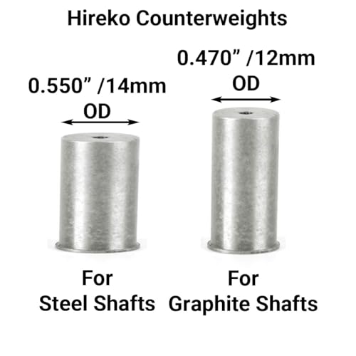 Golf Club Counterweight for Steel Shafts - 12 Grams (0.550" Stem)