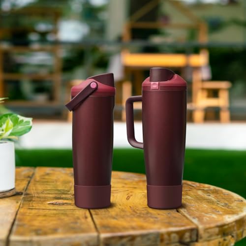 Silicone Boot for Owala FreeSip Sway 30oz & 40oz Bottles - Black Cherry