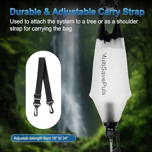 MultiSavePuls Gravity Water Filter Straw 3L - Camping & Emergency Water Purifier (Variation 1)