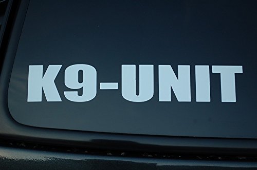 K9 Unit Police Dog Vinyl Sticker Decal - 9.5" x 1.75" White