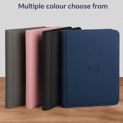 LUNNSHO Grey 9-Pocket Double-Sided Trading Card Binder, 540 Card Capacity, PU Album for MTG/TCG
