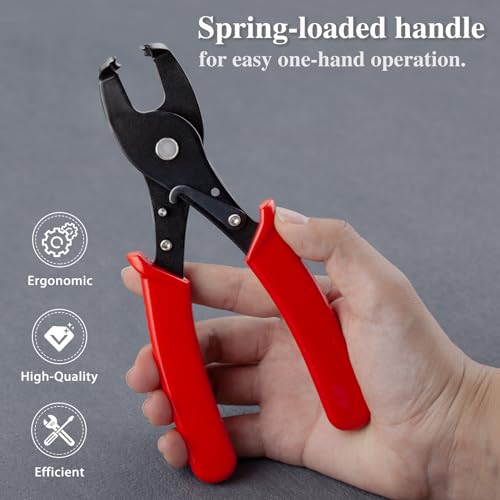 Strain Relief Crimper, Strain Relief Bushing Pliers Anti-Rust Low Carbon Steel Electrical Pliers Power Cable Fasten Wire Cable Tool for Assembly Electrical Strain Relief Bushing Wire Grommet