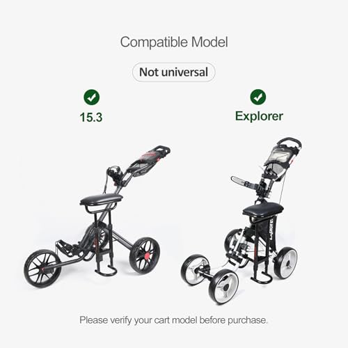 Caddytek Removable Seat for Golf Push Cart - Compatible Only with Explorer and CaddyLite 15.3 Golf Push Carts, Cushioned Golf Cart Seat Accessory with Easy Install and Heavy Duty Bracket