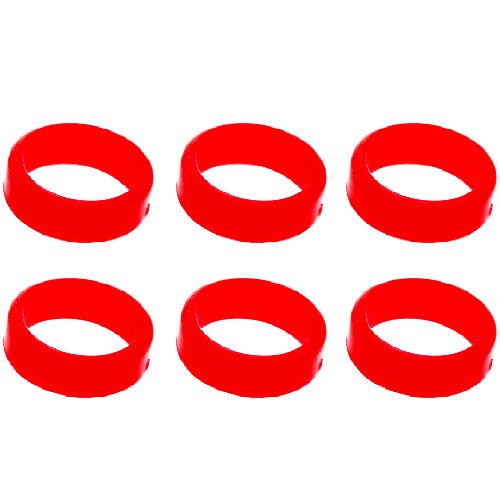 Dart Flight Slot Lock Ring Inserts - Red (6 Pack)