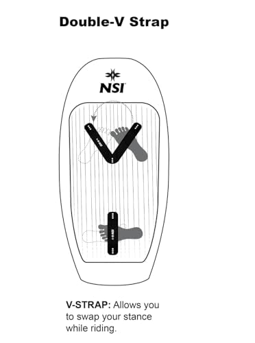 Double V Foot Strap - Lightweight EVA Foam - Black