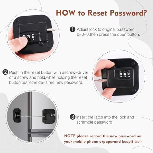 Refrigerator Lock, Combination Lock for Refrigerator Cabinets, Drawers, Heavy Duty Fridge Lock, Easy Install No Keys Needed (Black-4Pack)