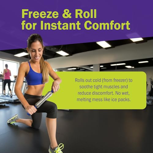 GoFit Polar Roller Cold Compression Therapy Massage Bar - 1 Pack, Blue, 9.8 x 4.8 x 2.8 Inches