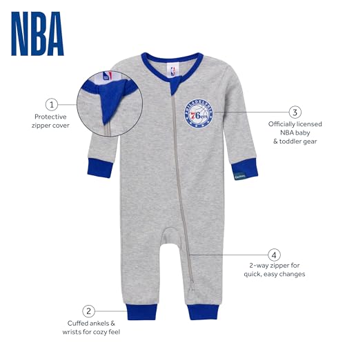 NBA Baby Footless Pajamas - Philadelphia Sixers, 9 Months