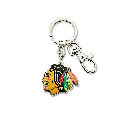 Aminco NHL Toronto Maple Leafs Heavyweight Keychain - One Size, Team Color (Chicago Blackhawks variant)