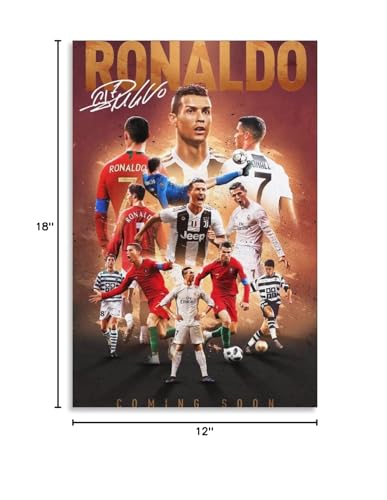 Cristiano Ronaldo Canvas Poster Wall Art - 12x18 Inch