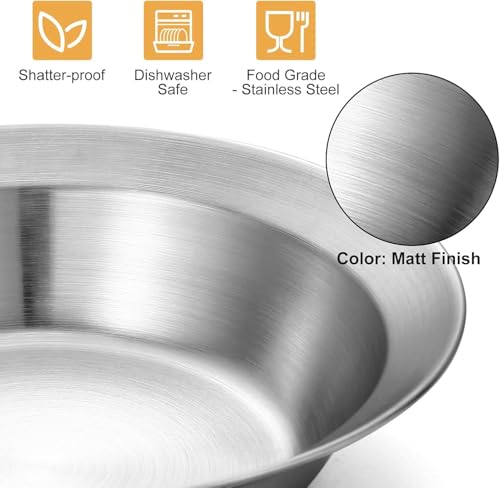 Stainless Steel Dinnerware Set for Camping - 26 Pieces for 4 People