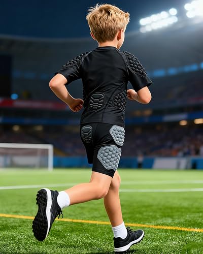 Youth Boys Impact-Resistant Football Rib Protector Chest Guard for Sports