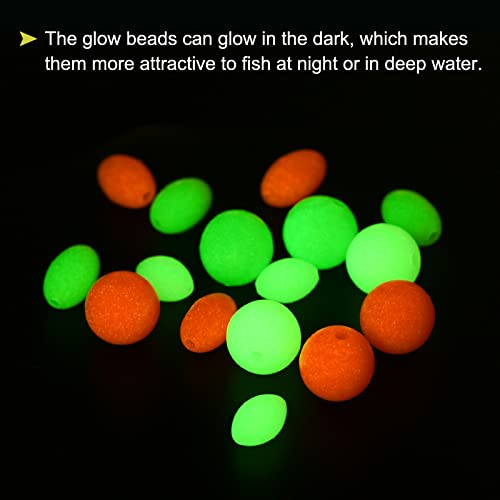 6mm Luminous Fishing Beads - Soft Plastic Glow Bait Eggs