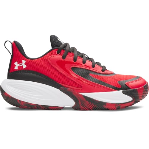 Under Armour Kids Grade School Size Lockdown 8 Basketball Shoes - Big Kid Red/Black/White