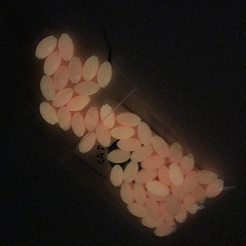 Catch All Tackle Pink Luminous Beads 3/8 x 5/8 in, 50 pcs for Rigging
