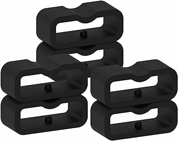 11-Pack Silicone Watch Band Fastener Rings - 16mm Replacement Keepers