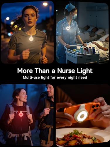 Magnetic Clip Nurse Light - 6 Brightness LED Badge Light, Beige