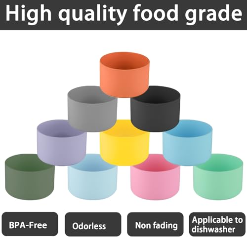 Silicone Bottom Covers for Ello Pop 22oz Water Bottle - Gray (2 Pack)