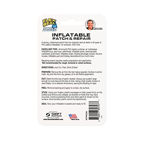 PVC Inflatable Patch & Repair Kit - 2 Clear Rubberized Patches